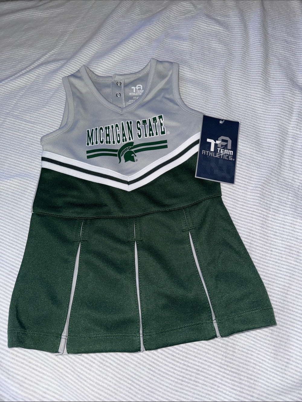 Michigan State Cheer Dress by Team Athletics - Green & White 2T